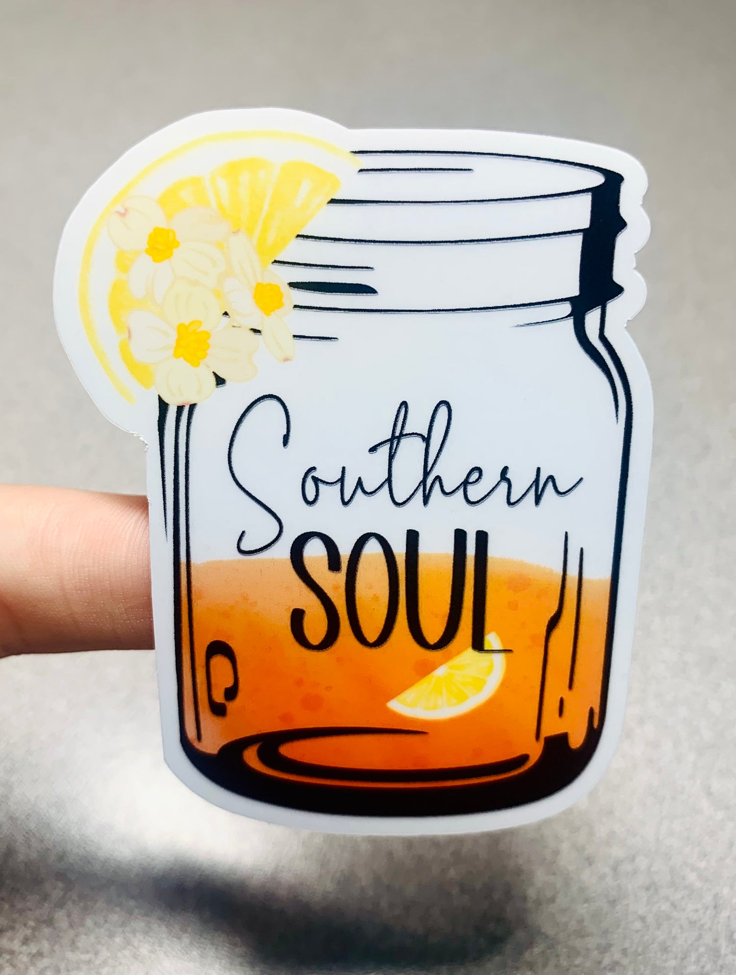 Southern Soul Mason Jar Vinyl Sticker - Scent Tree Studio