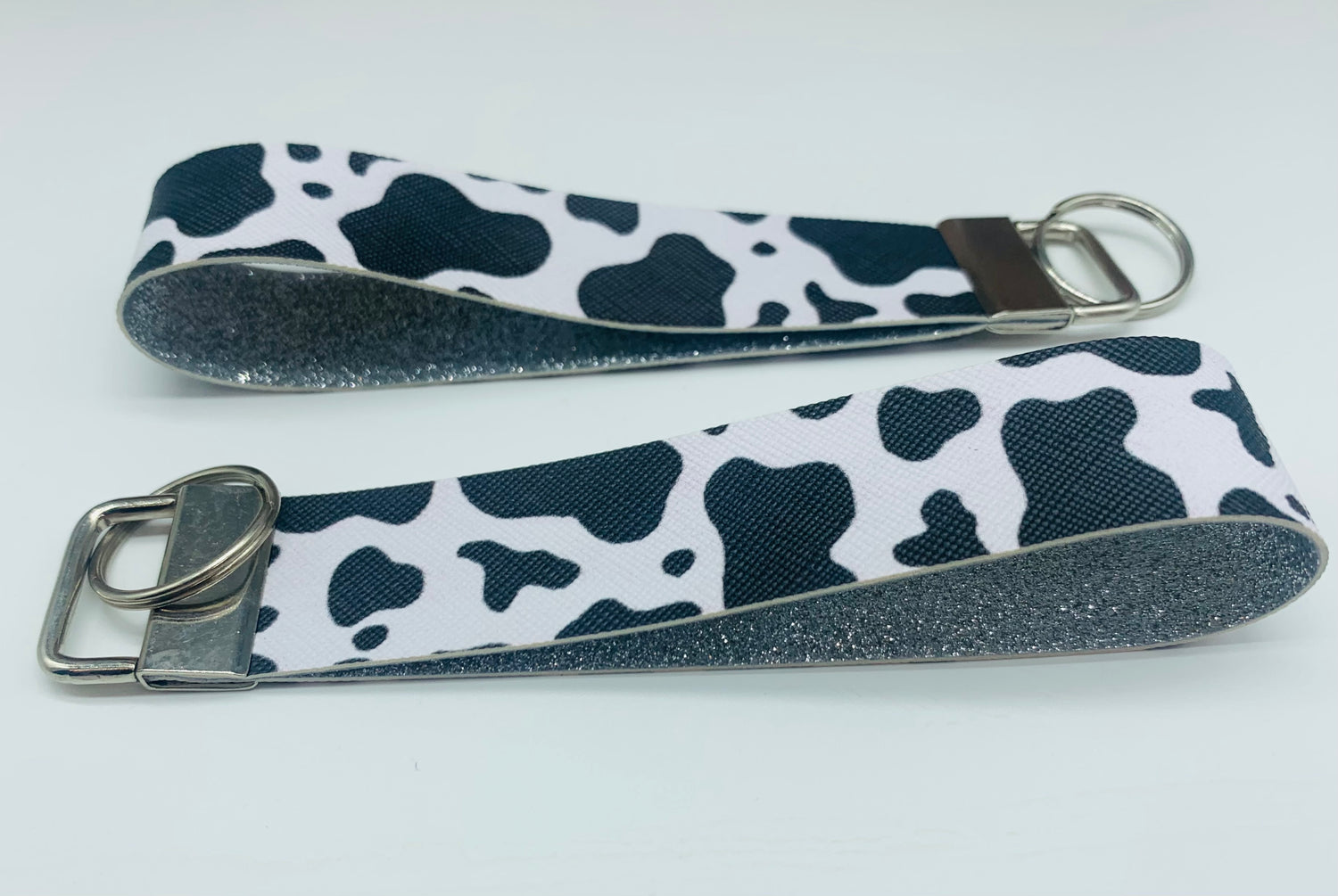 Cow Print Faux Leather Key Fob Wristlet - Scent Tree Studio