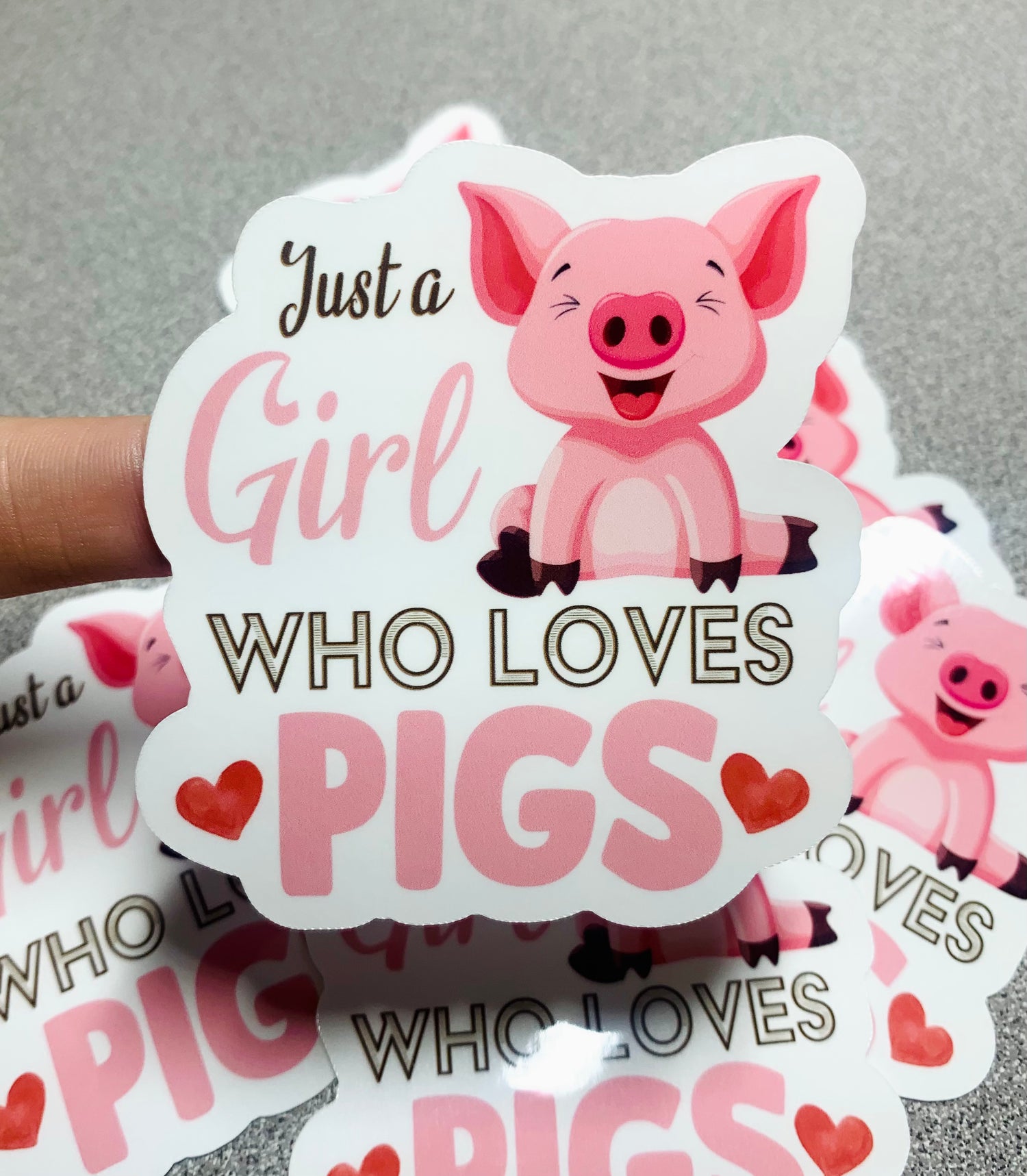 Just a Girl Who Loves Pigs Vinyl Sticker Decal - Scent Tree Studio