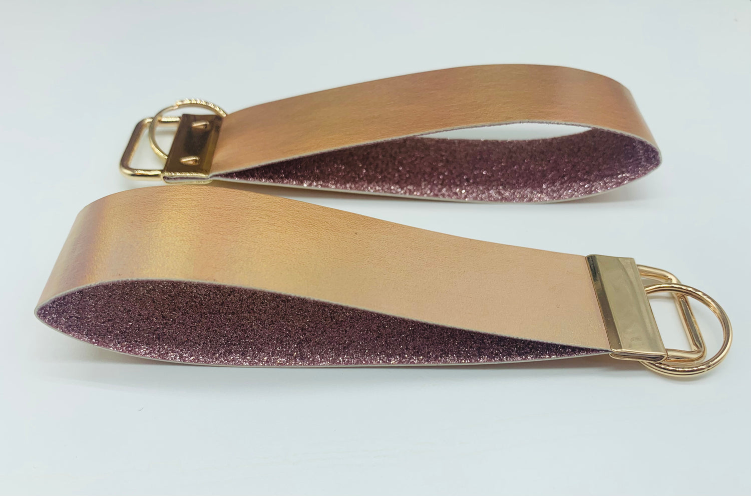 Metallic Rose Faux Leather Key Fob Wristlet – Cherry Pit Designs