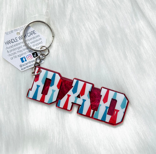 Dad Neck Tie Keychain - 3 Inch - Scent Tree Studio