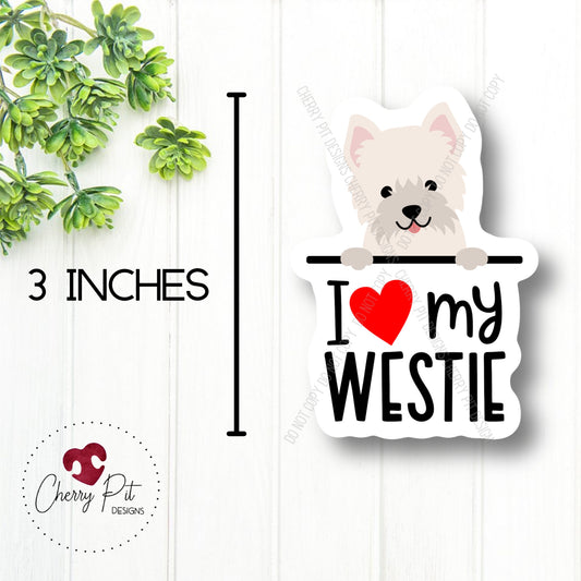 Westie Love Vinyl Sticker