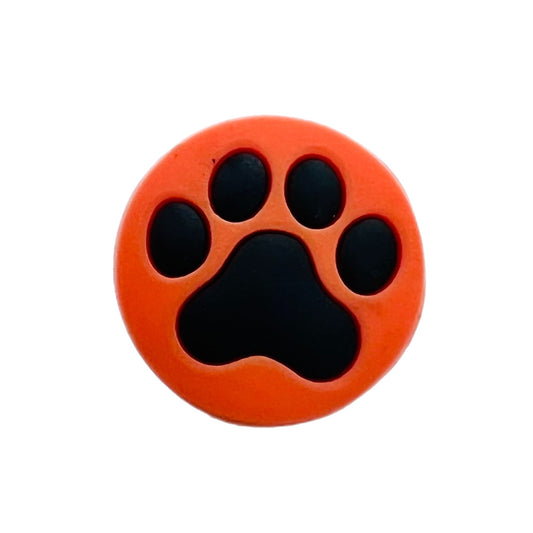 Orange Paw Shoe Charm