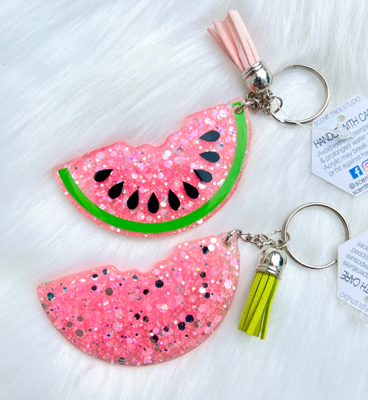 Watermelon Wedge Keychain - 3 Inch - Scent Tree Studio