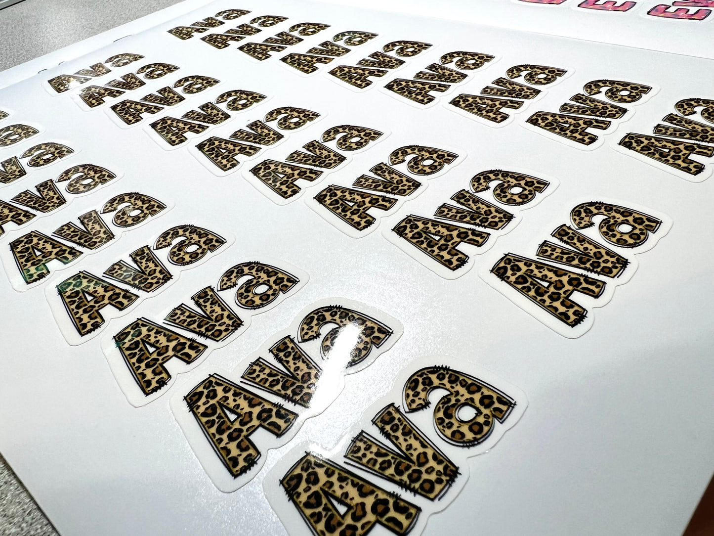 Personalized Name Vinyl Stickers SHEET