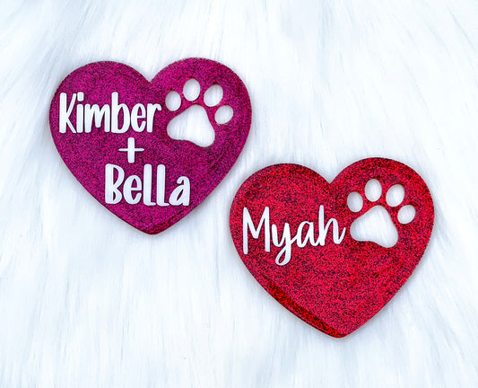 Pet Paw Heart Magnet - 3 Inch