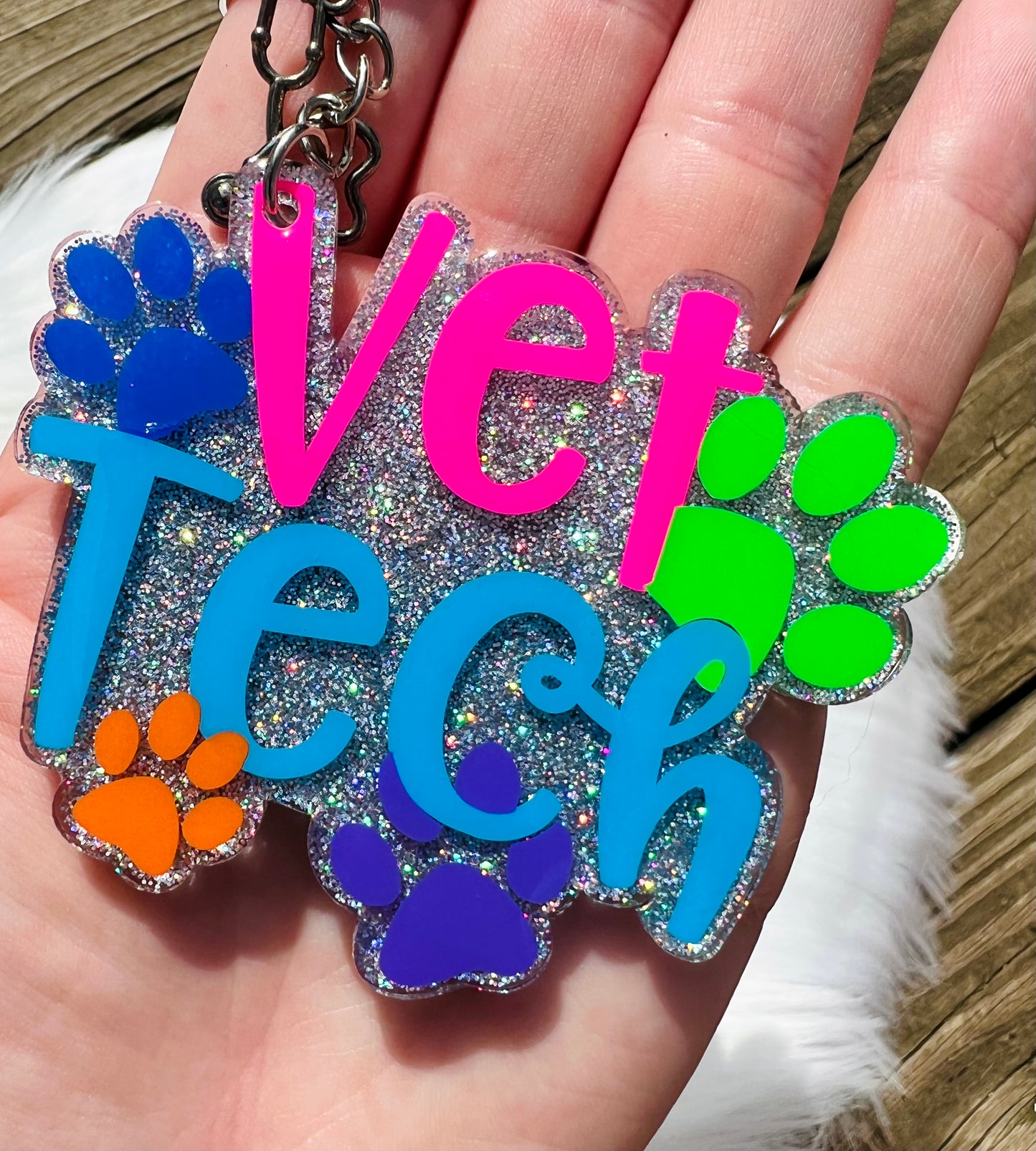 Vet Tech Keychain - 3 Inch