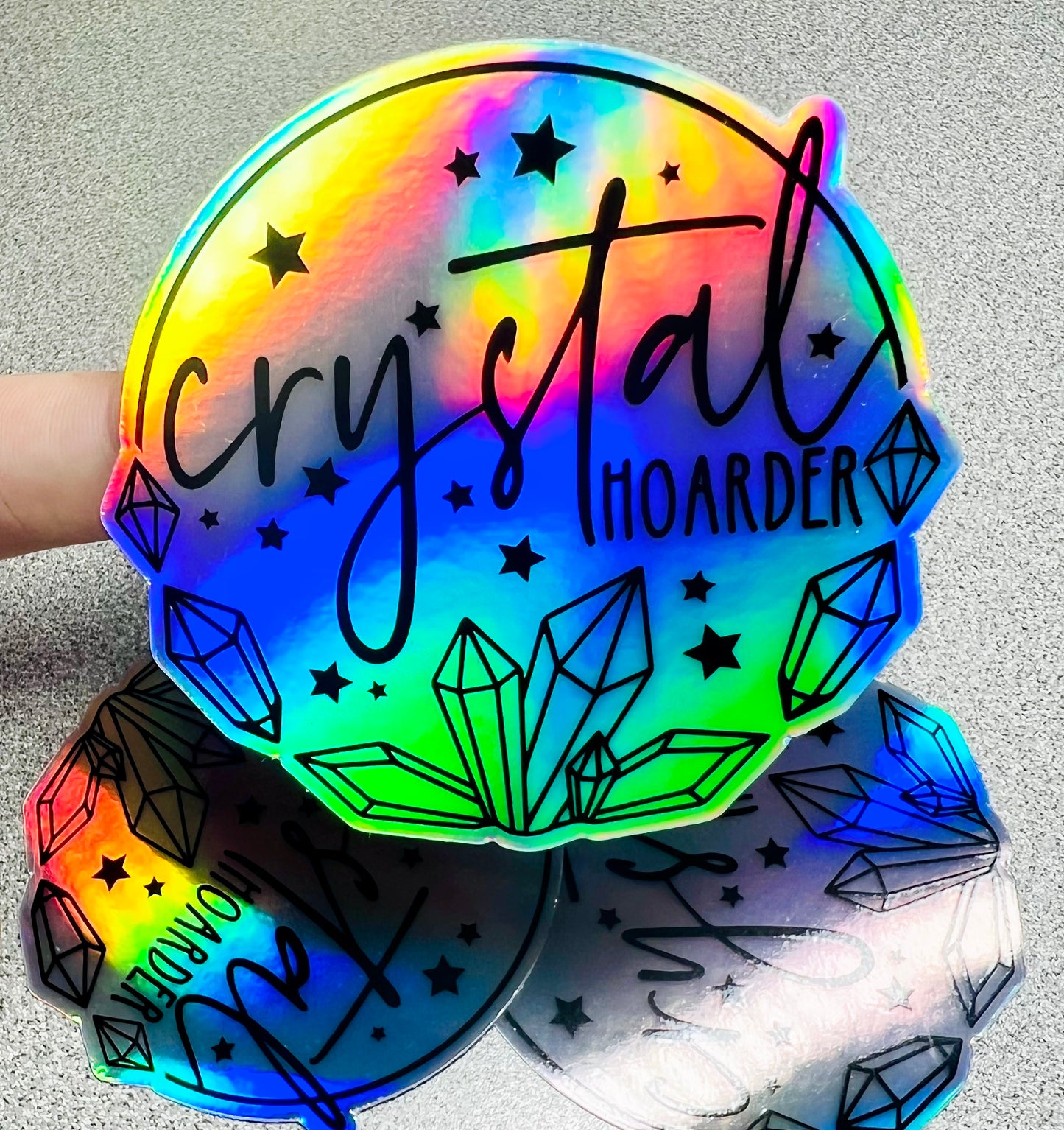WATERPROOF Crystal Hoarder Vinyl Sticker - Full Holographic