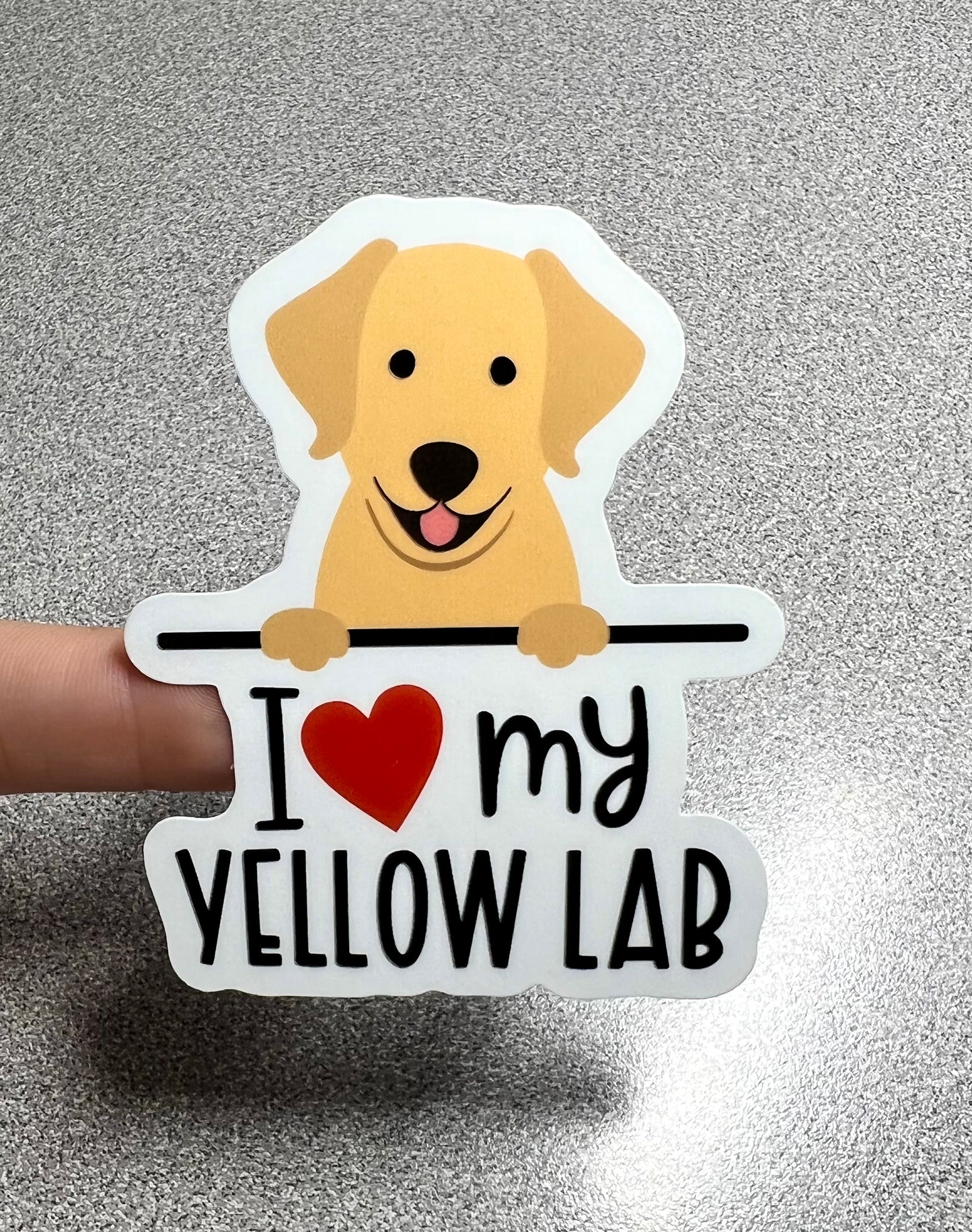 Yellow Lab Love Vinyl Sticker