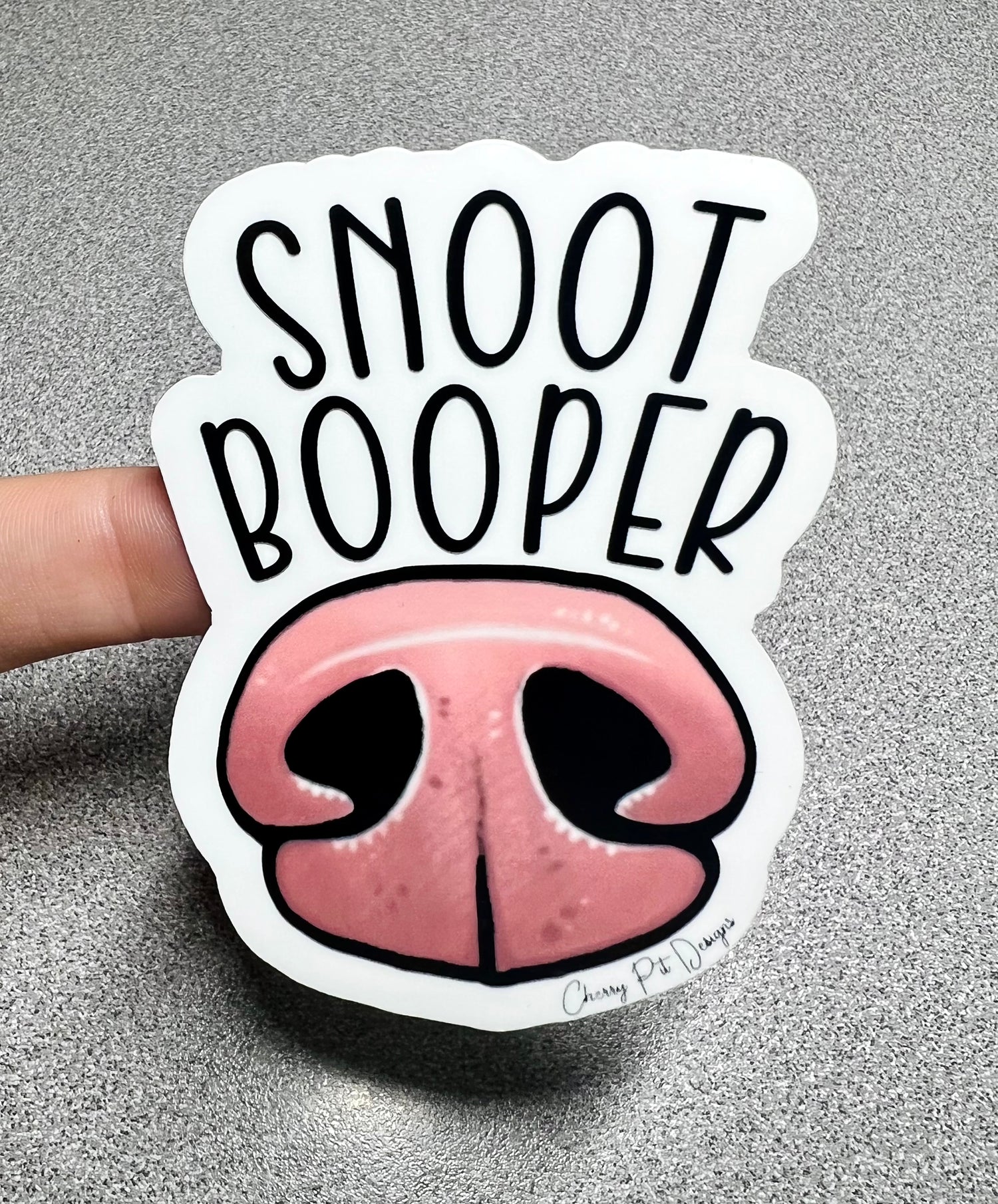 Snoot Booper Dog Nose Vinyl Sticker Decal - Cherry Pit Designs