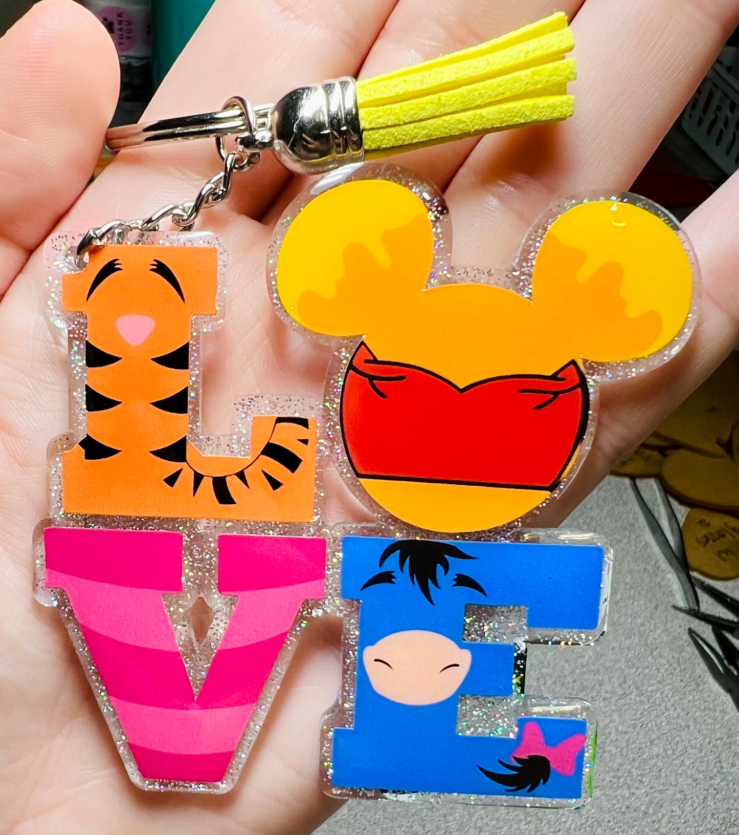 Love Hundred Acre Woods Keychain - 3 Inch