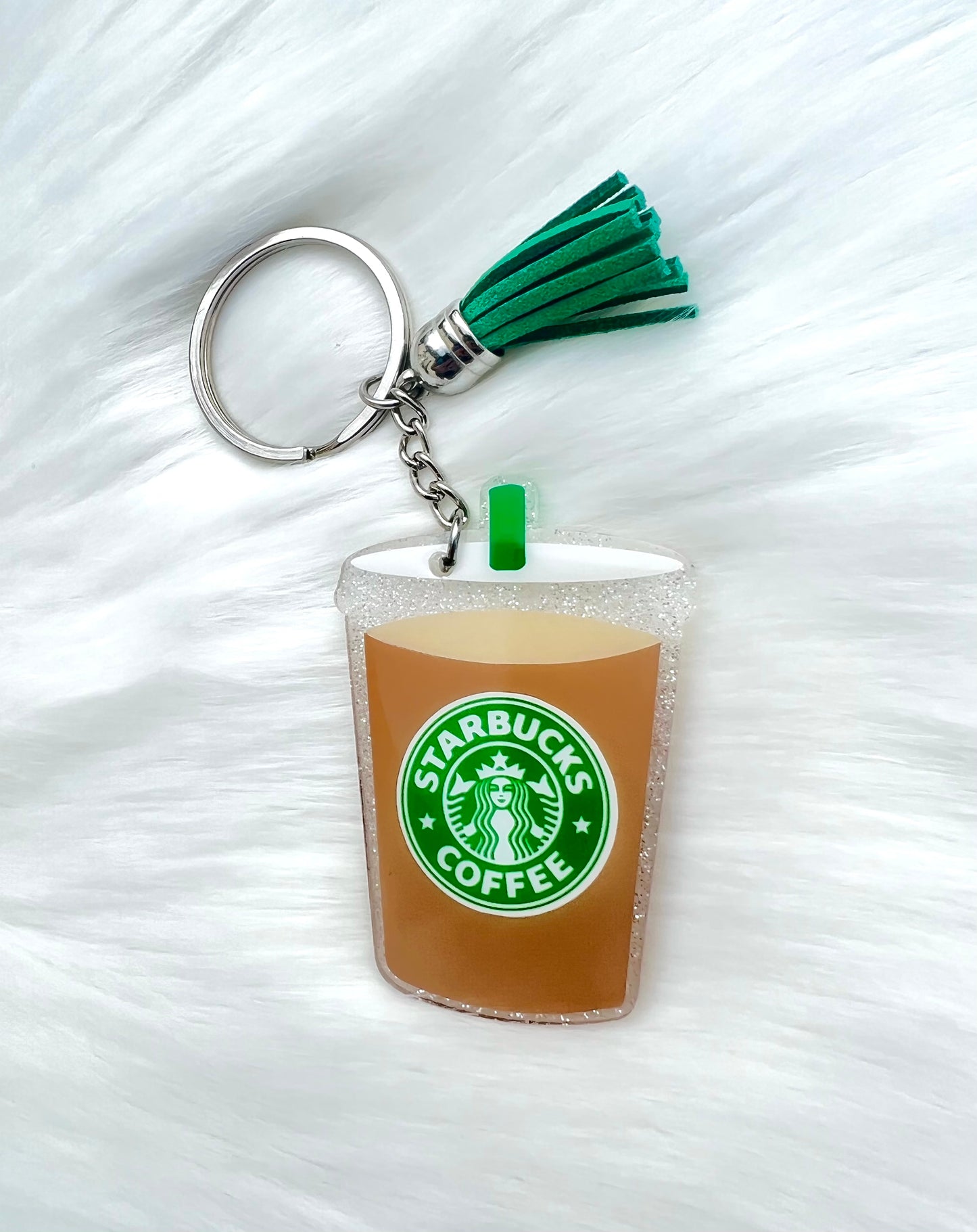 Cherry Pit Designs Starbucks Iced Coffee Keychain - 2.5 inch