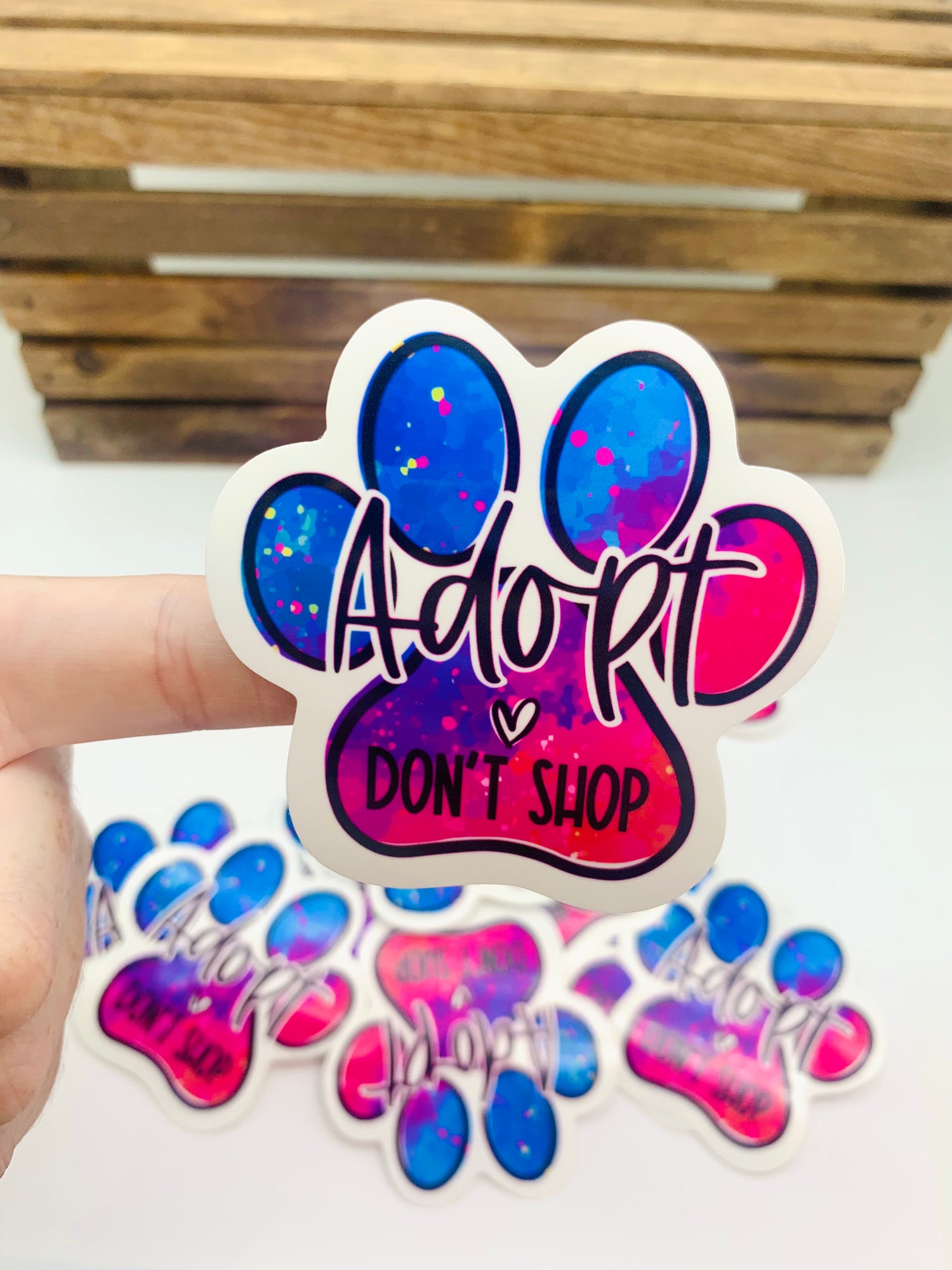 Adopt Don’t Shop Vinyl Sticker - Scent Tree Studio