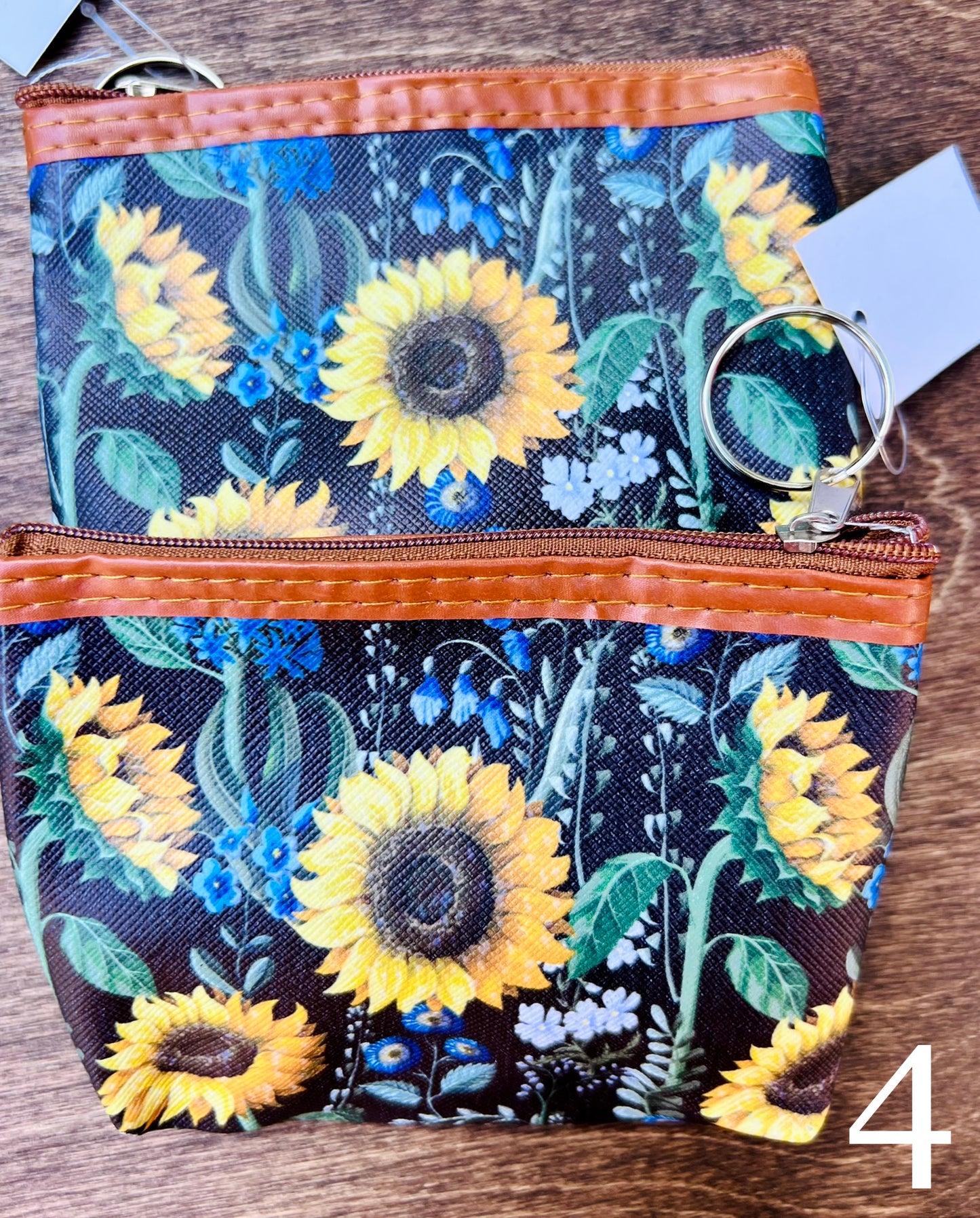 Sunflower Zipper Pouch - Multiple Patterns