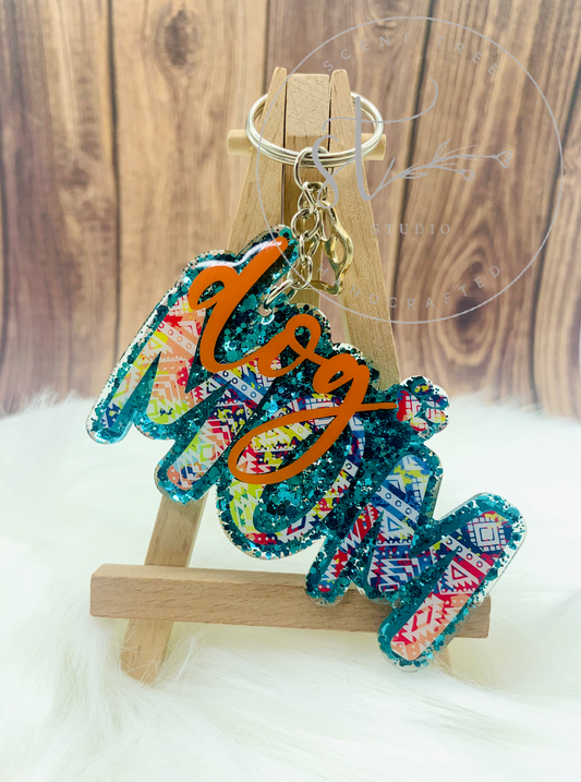 Dog Mom Keychain - 3 Inch - Scent Tree Studio