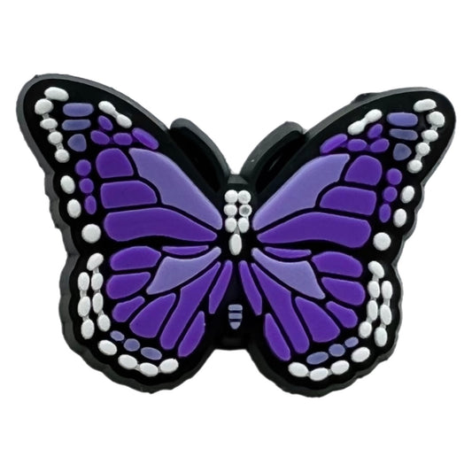Purple Butterfly Shoe Charm