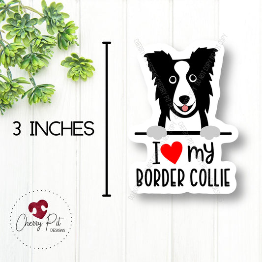 Border Collie Love Vinyl Sticker