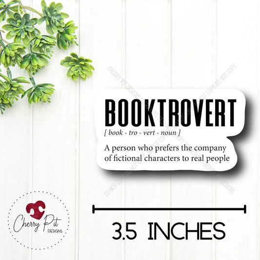 Booktrovert Vinyl Sticker