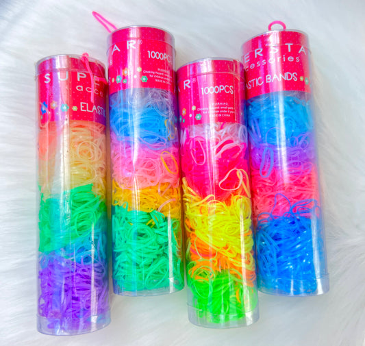 Mini Hair Bands 1000ct - Random Assortment