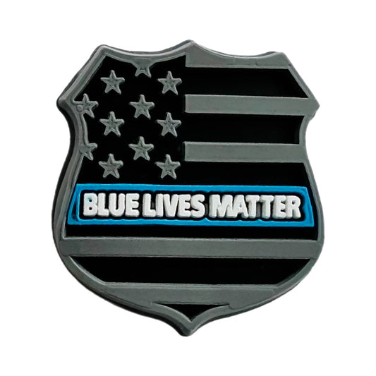 Blue Lives Matter Shoe Charm