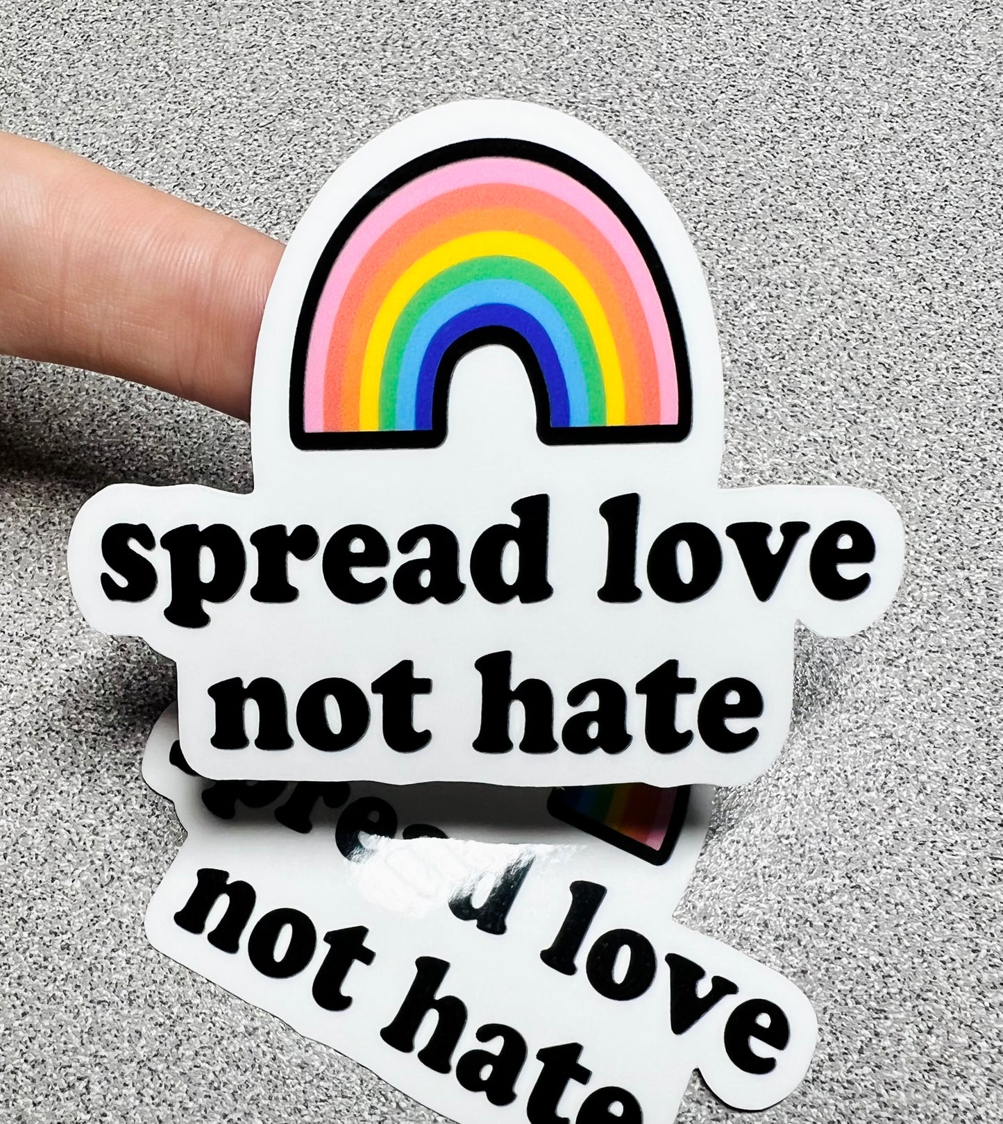 Spread Love Pride Vinyl Sticker Decal - Cherry Pit Designs