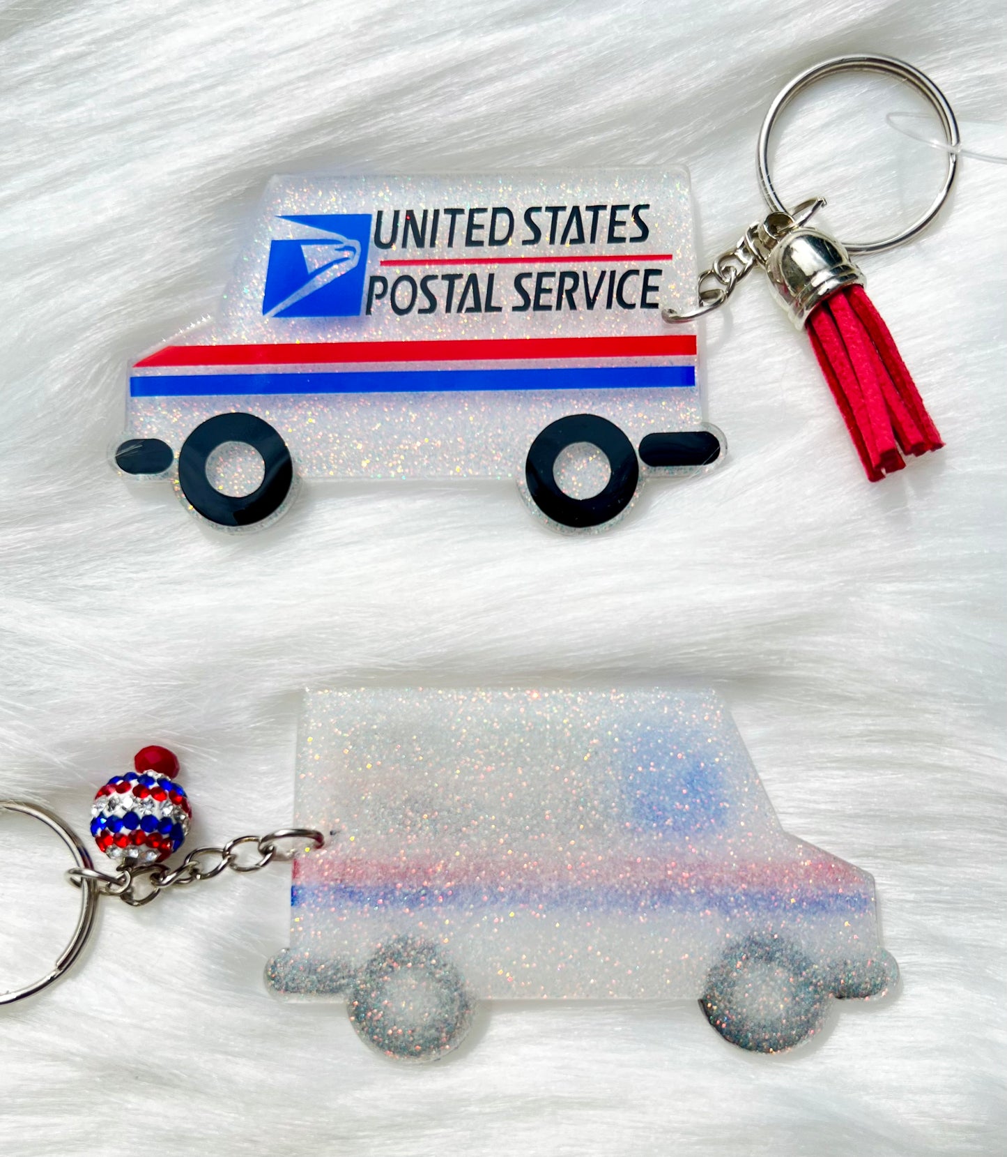 USPS Mail Truck Keychain - 3 Inch